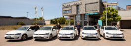 Die neuen E-Golfs bei Karle Recycling 