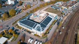 Luftbild Karle Recycling Dach mit Photovoltaikanlage
