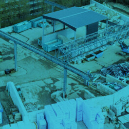 Wertstoffhof Böblingen in Vogelperspektive 