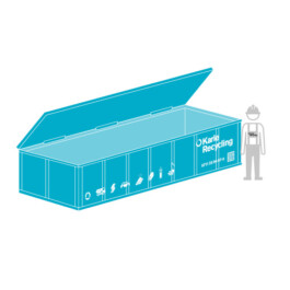 Container flach mit Deckel