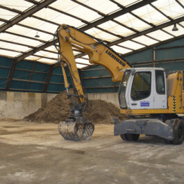 Bagger am Standort Heilbronn 