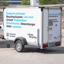 Aus „One“ mach „Two“ und kostenlose Leih-Anhänger Karle Recycling