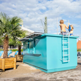 Die Karle Poolmulde erfreut Groß und Klein. 